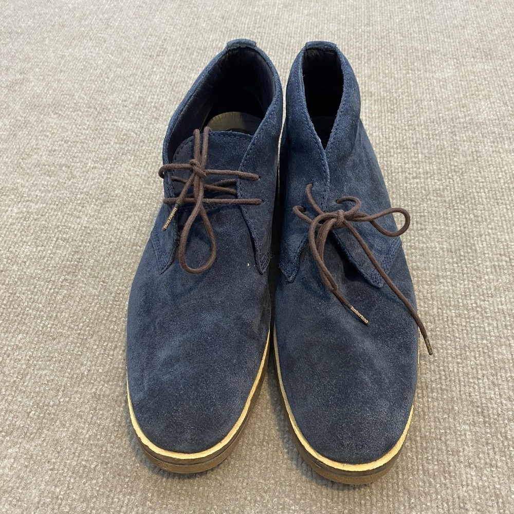 Timberland‎ Boots Mens Size 10 Blue Suede Lace Up Chukka Ankle Casual A23W4 - Picture 4 of 9